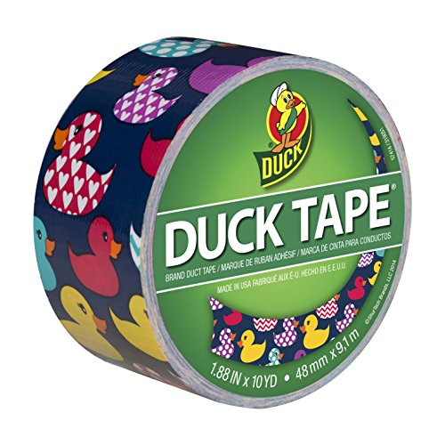 Book Cover Duck Brand 283227 Printed Duct Tape, Rubber Duckies, 1.88 Inches x 10 Yards, Single Roll