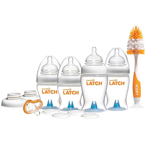 Book Cover Munchkin Latch Anti-Colic Baby Bottles, 12 Piece Newborn Set, BPA Free