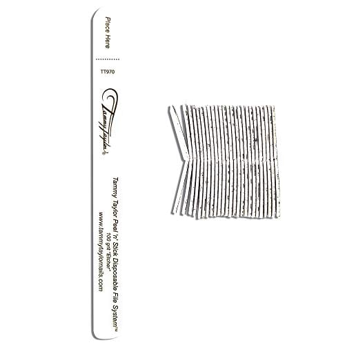 Book Cover Tammy Taylor Peel 'N' Stick 100g Etcher File Strips | Professional, Salon Grade Rounded Features | Easier to Etch Closer to The Cuticle | 50pcs