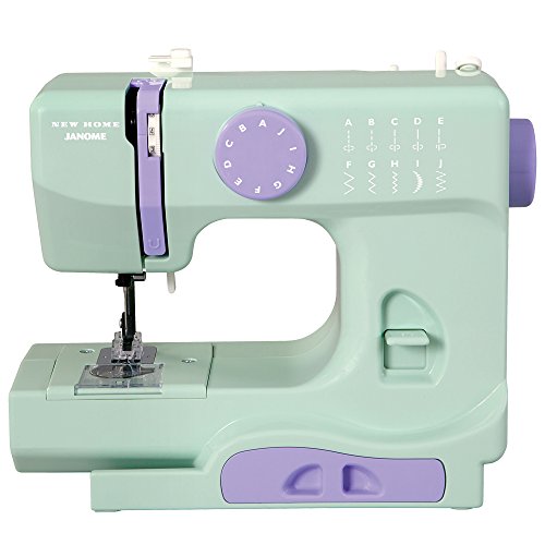 Book Cover Janome Mystical Mint Basic, Easy-to-Use, 10-Stitch Portable, Compact Sewing Machine with Free Arm only 5 pounds