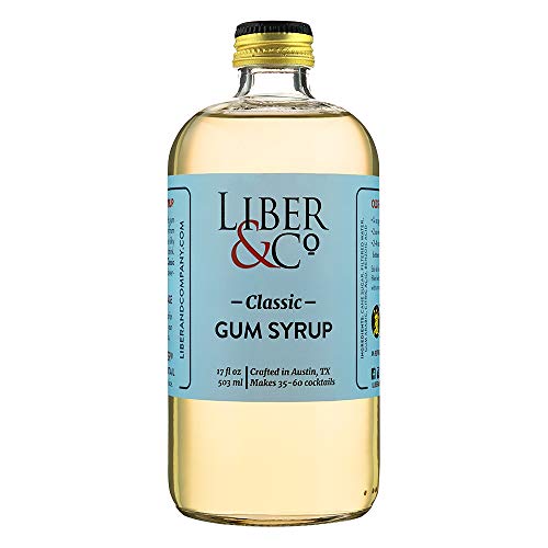 Book Cover Liber & Co. Simple Syrup, Classic Gum Syrup (17 oz) Made with Cane Sugar and Gum Arabic
