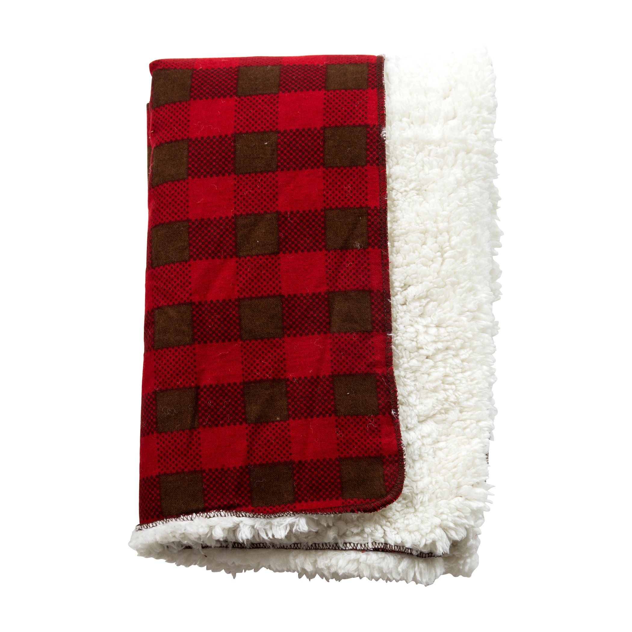 Book Cover Trend Lab Northwoods Plush Receiving Blanket Brown Buffalo Check