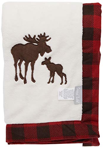 Book Cover Trend Lab Northwoods Framed Receiving Blanket, Moose Applique