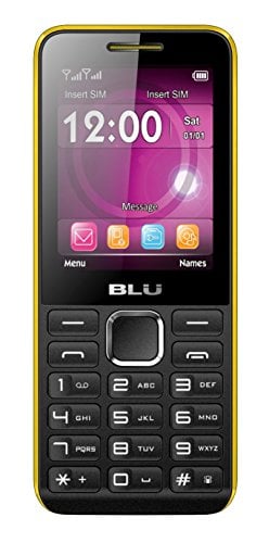 Book Cover BLU Tank II T193 Unlocked GSM Dual-SIM Cell Phone w/ Camera and 1900 mAh Big Battery - Unlocked Cell Phones - Retail Packaging - Black Yellow