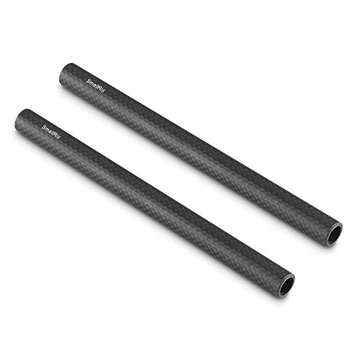Book Cover SMALLRIG 15mm Carbon Fiber Rod for 15mm Rod Support System (Non-Thread), 8 inches Long, Pack of 2-870