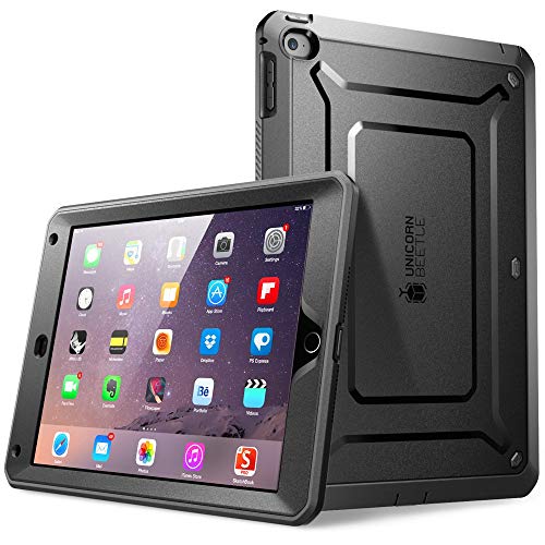 Book Cover SUPCASE [Unicorn Beetle PRO Series] [Heavy Duty] Case for iPad Air 2 ,[2nd Generation] 2014 Release Full-body Rugged Hybrid Protective Case with Built-in Screen Protector (Black)
