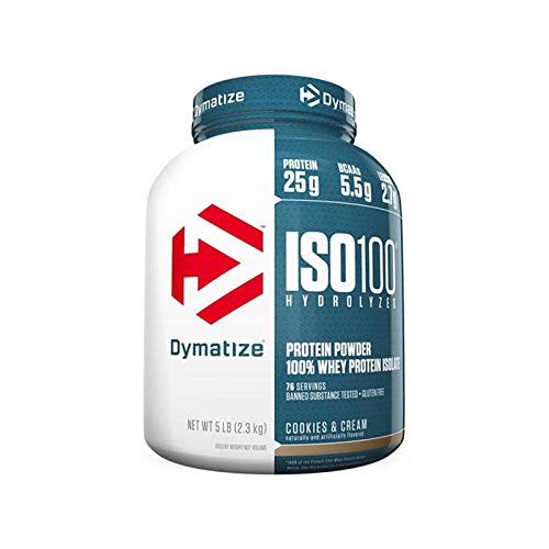 Book Cover Dymatize ISO 100 Hydrolyzed Whey Protein Isolate, Fudge Brownie, 1.6lbs