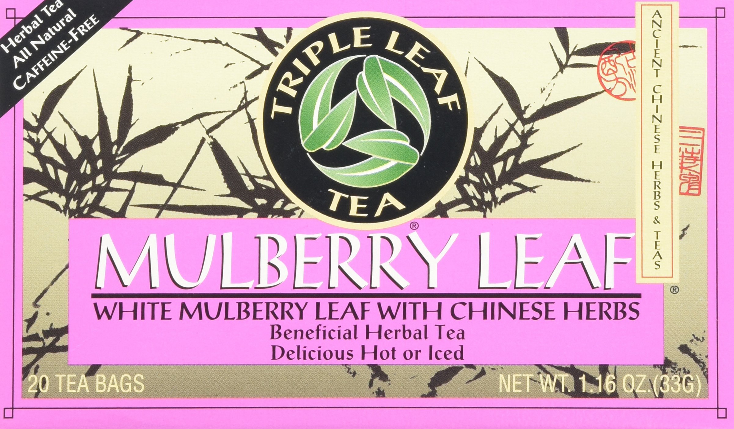 Book Cover Triple Leaf Tea Bags, Mulberry Leaf, 20 Count