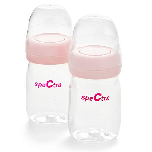 Book Cover Spectra - Wide Neck Baby Bottles - Compatible with Spectra Breast Milk Pump Flanges (Pack of 2)