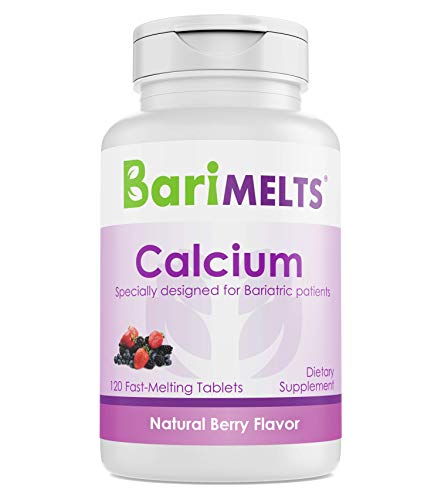 Book Cover BariMelts Calcium Citrate, Dissolvable Bariatric Vitamins, Natural Berry Flavor, 120 Fast Melting Tablets