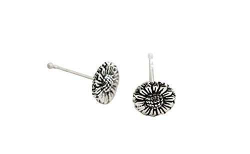 Book Cover Silver Plated Thai silver Sunflower Earrings