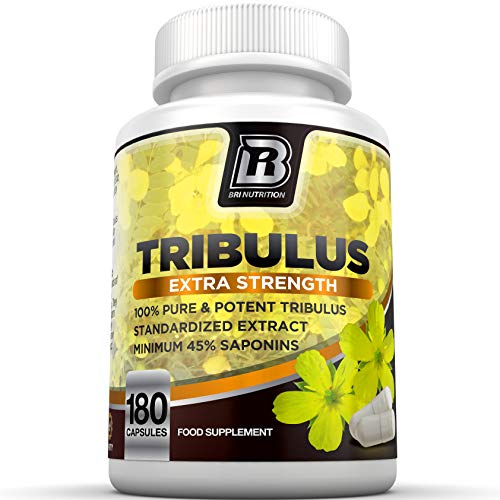 Book Cover BRI Nutrition Tribulus Terrestris - 180 Count 45% Steroidal Saponins - Highest Purity On The Market - 1500mg Maximum Strength Bulgarian Tribulus - 90 Day Supply