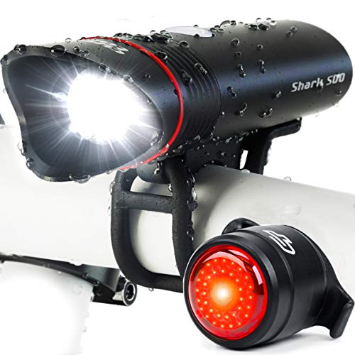 Book Cover Cycle Torch Shark 500 USB Rechargeable Bike Light Set, 500 Lumens, Quick Release
