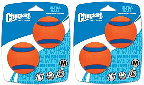 Book Cover Canine Hardware ChuckIt! Medium Ultra Balls Classic 4-Pack