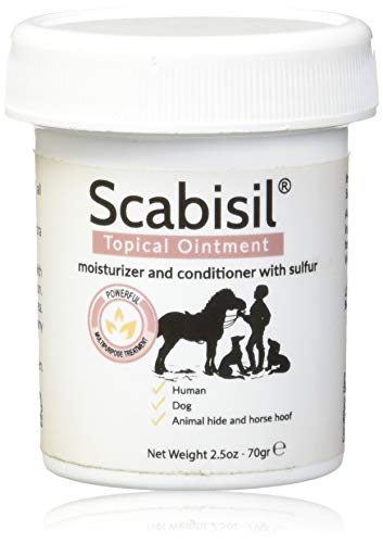 Book Cover Scabisil 10% Sulfur Ointment - Natural Relief from Skin Mites, Insect Bites, Fungus, Itchy Skin, Dermatitis, Acne, Tinea Versicolor, Animal Scab. Multipurpose.