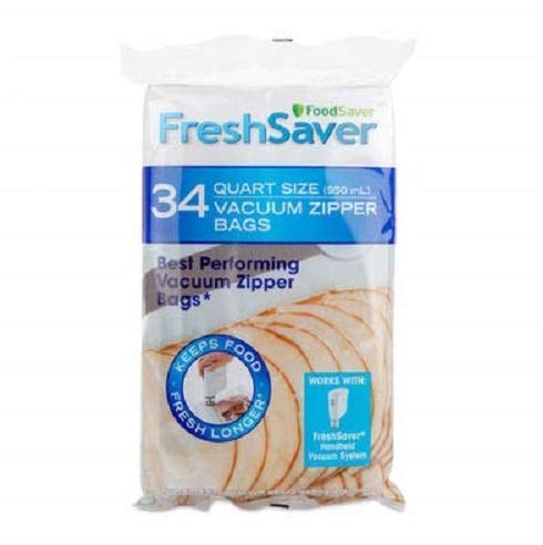 Book Cover FoodSaver FreshSaver Quart-sized Vacuum Zipper Bags 34ct
