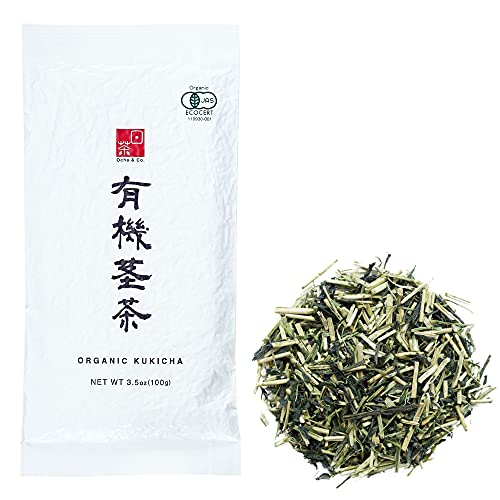 Book Cover Ocha & Co. Organic Green Tea - Kukicha Green Tea from Stems & Leaf - Loose Leaf Japanese Green Tea - Nutty, Honey and Citrus Taste Twig Tea,100g/3.5oz