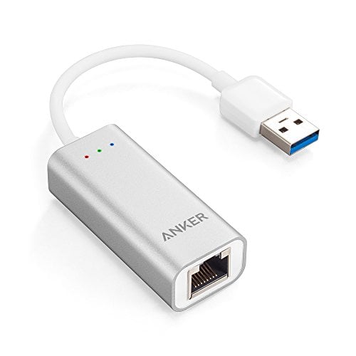 Book Cover Anker USB 3.0 to Ethernet Adapter, USB 3.0 to Gigabit Ethernet Adapter, Aluminum Portable USB-A Adapter, Compatible with MacBook Pro 2015, MacBook Air 2017, and More