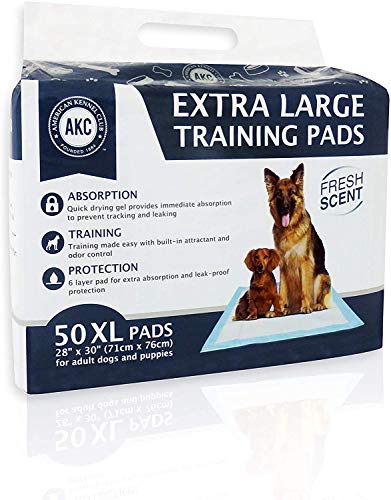 Book Cover American Kennel Club AKC Training Pads, X-Large, 30 x 28-Inch - Pack of 50