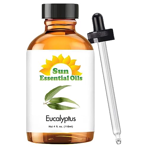 Book Cover Sun Essential Oils 4oz - Eucalyptus Essential Oil - 4 Fluid Ounces