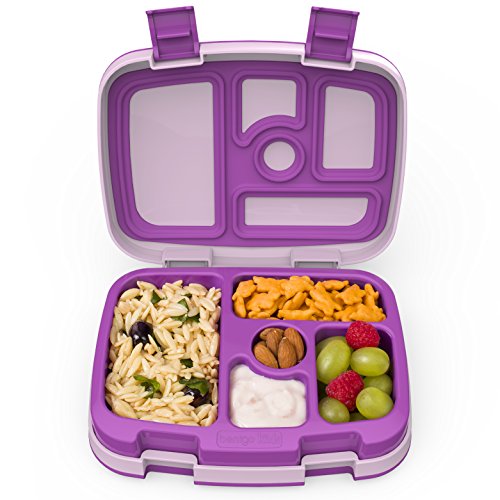 Book Cover Bentgo kids lunchbox with 5 compartments, leak-proof purple