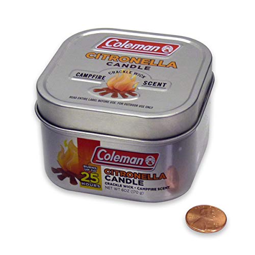 Book Cover Coleman Campfire Citronella Crackle Candle with Wooden Crackle Wick - 6 Oz