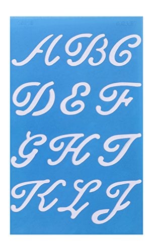 Book Cover Westcott Letter Craft Lettering Stencil, Signet Script, 3/4