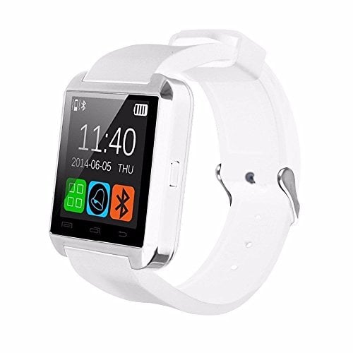 Book Cover HOMEGO Cars-029, U8 Upgrade Model Water-Proof Bluetooth Wrist Smart Watch Phone Mate Hands-Free Call for Smartphone Outdoor Sports Pedometer Stopwatch - White