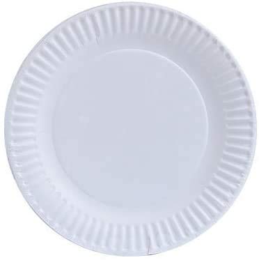 Book Cover Nicole Home Collection 100 Count Everyday Dinnerware Paper Plate, 6-Inch, White (200 Count)