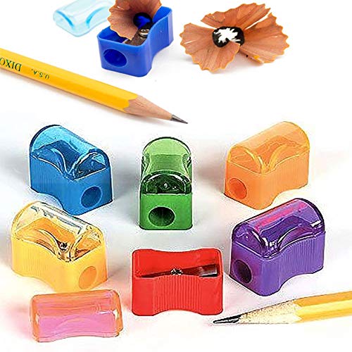 Book Cover Adorox (Assorted (72 Sharpeners)) Bulk Miniature Plastic Pencil Sharpener Colors Assortment School Classroom
