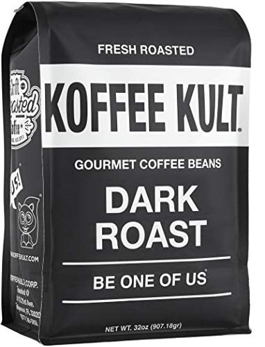 Book Cover Koffee Kult Dark Roast Whole Coffee Beans - Small Batch Gourmet Aromatic Artisan Blend 100% Arabica Coffee Beans Organically Sourced Espresso Beans (32oz)