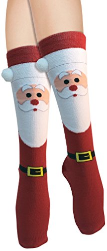 Book Cover Forum Novelties Women's Adult Christmas Socks, Santa, One Size