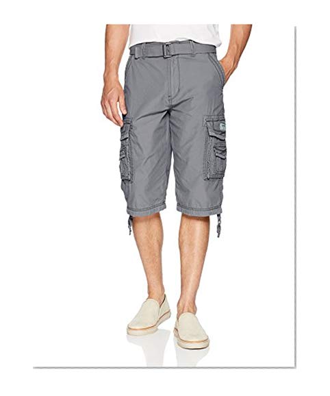 Book Cover Unionbay Men's Cordova Belted Messenger Cargo Short - Reg and Big and Tall Sizes