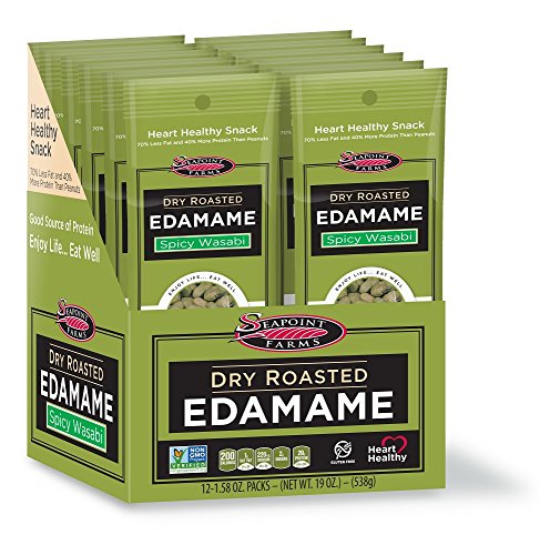 Book Cover Seapoint Farms Dry Roasted Edamame - Spicy Wasabi - 1.58 Ounce (Pack of 12)