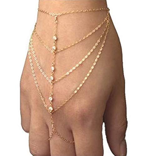 Book Cover Furivy Pop Celebrity Chain Tassel Crystal Bracelet Slave Finger Ring Hand Harness