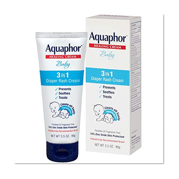 Book Cover Aquaphor Baby Diaper Rash Cream 3.5 Ounce - Pediatrician Recommended Brand (Pack of 3)