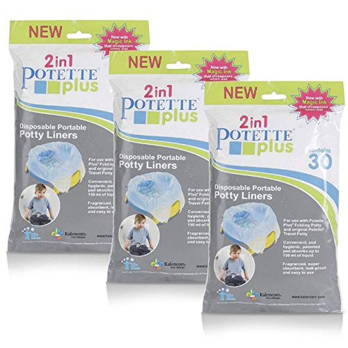 Book Cover Kalencom Potette Plus Liners - 90 Liners, Pack of 3