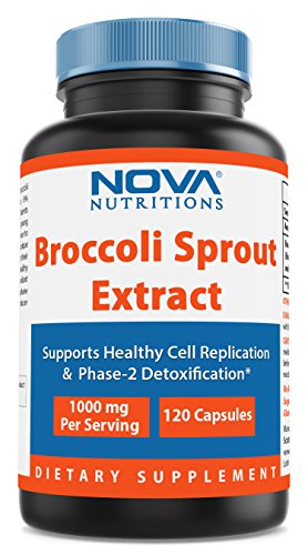 Book Cover Broccoli Sprout Extract 1000 mg 120 Capsules by Nova Nutritions