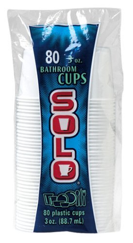 Book Cover Solo 3-Ounce Plastic Bathroom Cups, 150-Count Package (150)
