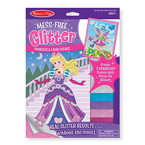 Book Cover Melissa & Doug Mess-Free Glitter Activity Kit - Princess & Fairy Scenes