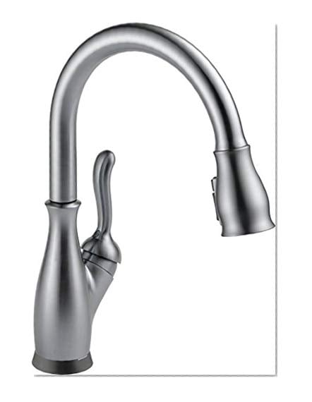 Book Cover Delta Faucet Leland Single-Handle Touch Kitchen Sink Faucet with Pull Down Sprayer, Touch2O and ShieldSpray Technology, Magnetic Docking Spray Head, Arctic Stainless 9178T-AR-DST