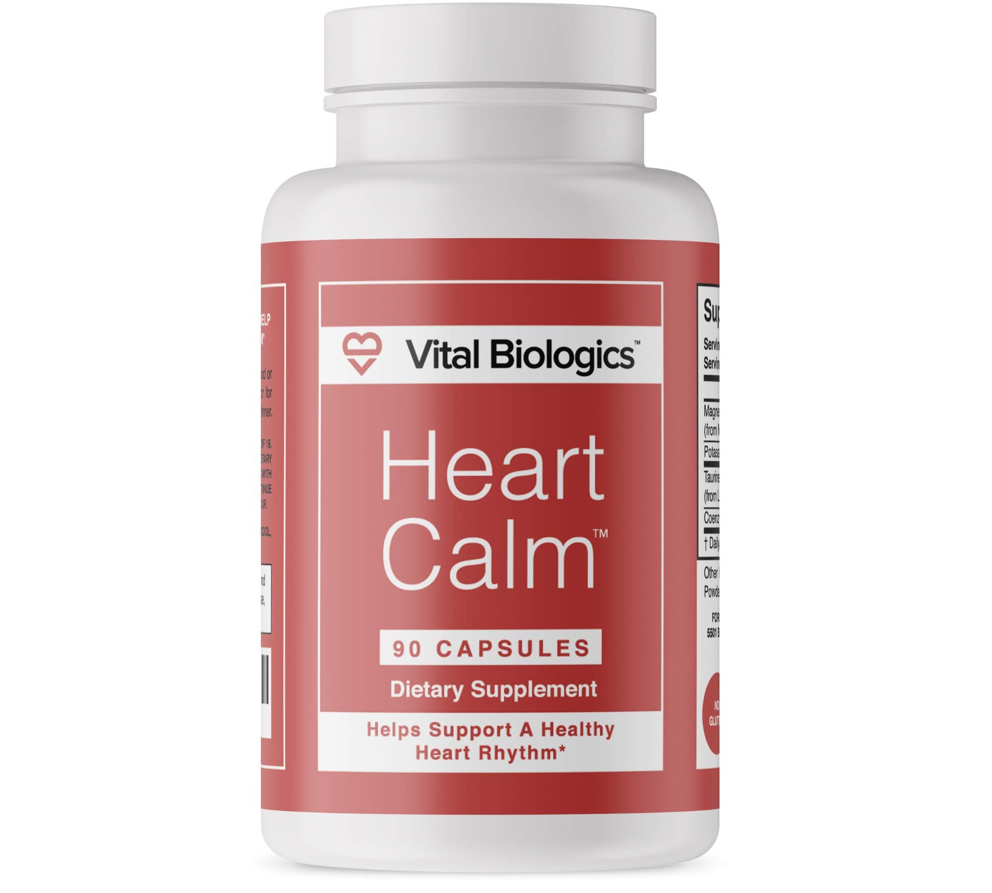 Book Cover Heart Calm- Support and Maintain a Healthy Heart Rhythm- A Natural, Fast-Acting Formula with Magnesium Taurate, Glycinate, Malate and More. 90 Capsules.