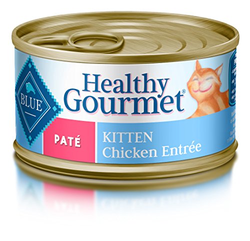 Book Cover Blue Buffalo Healthy Gourmet Natural Kitten Pate Wet Cat Food, Chicken 3-oz cans (Pack of 24)
