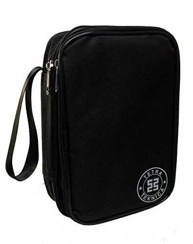 Book Cover Tetra-Teknica Essentials Series MCH-01 Double-Layered and Padded Carrying Zipper Case with Wrist Strap for Handheld Multimeter, Color Black