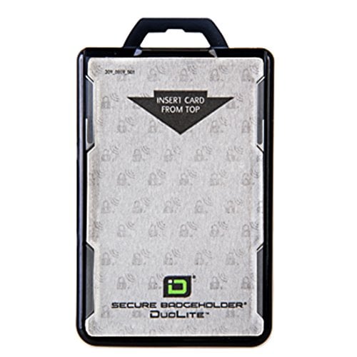 Book Cover Identity Stronghold Secure Badge Holder Duolite, Black (IDSH2004-001B-blk) by Identity Stronghold