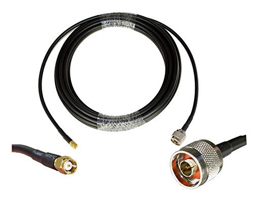 Book Cover 25 ft Low-Loss Coax Extension Cable (50 Ohm) - SMA Male to N Male - for 3G/4G/LTE/Ham/ADS-B/GPS/RF Radio to Antenna or Surge Arrester Use (Not for TV or WiFi)