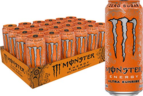 Book Cover Monster Energy Ultra Sunrise, Sugar Free Energy Drink, 16 Fl Oz (Pack of 24)