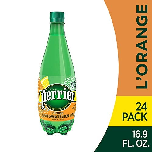 Book Cover Perrier L'Orange Flavored Carbonated Mineral Water (Lemon Orange Flavor), 16.9 fl oz. Plastic Bottles (Pack of 24)