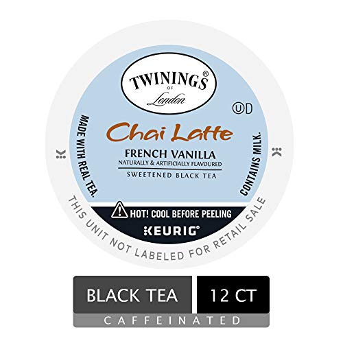 Book Cover Twinings of London French Vanilla Chai Latte Tea K-Cups for Keurig, 12 Count