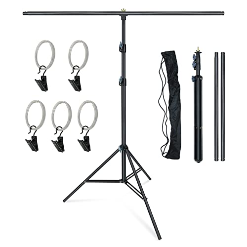 Book Cover LINCO Lincostore Zenith Portable T-Shape Background Backdrop Stand Kit 1.5x2m - 1.5m Wide (Fixed) and 2m High (Adjustable from 0.75m to 2m High)- Lightweight Only 4 Lbs Easy to Carry and Storage